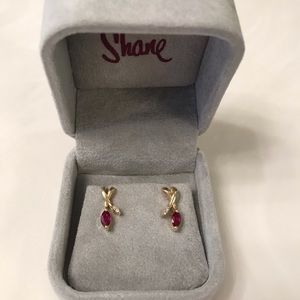 Ruby and Diamond earrings